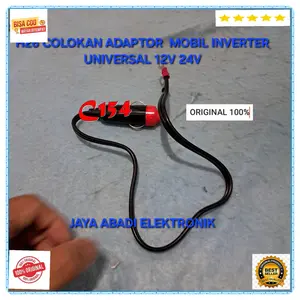C154 ORI 100% KABEL POWER INVERTER cigarette lighter TERMINAL CLIP ON SOKET SOCKET PLUG AKI MOBIL DC AC LISTRIK SETRUM CAS ELEKTRONIK 12v 24v KABEL 50 cm ADAPTOR KONEKTOR ADAPTER COLOKAN JAMPER MOBIL TRUK  VOLTASE DIY  dapat digunakan untuk banyak barang