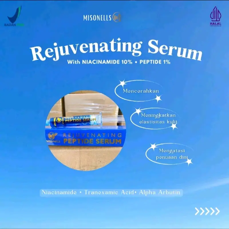 MISONELLS new advanced premium protect body lotion +Rejuvenating peptide serum Mencerahkan 2