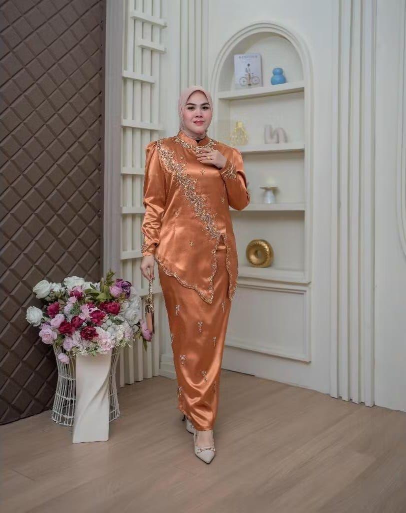 SET SERIES LEONI//SETELAN KEBAYA/PATET TERBARU/SETELAN KEBAYA MALAYSIA/KEBAYA WISUDA//KONDANGAN TERBARU Dress Payet Baju Pesta Panjang Remaja