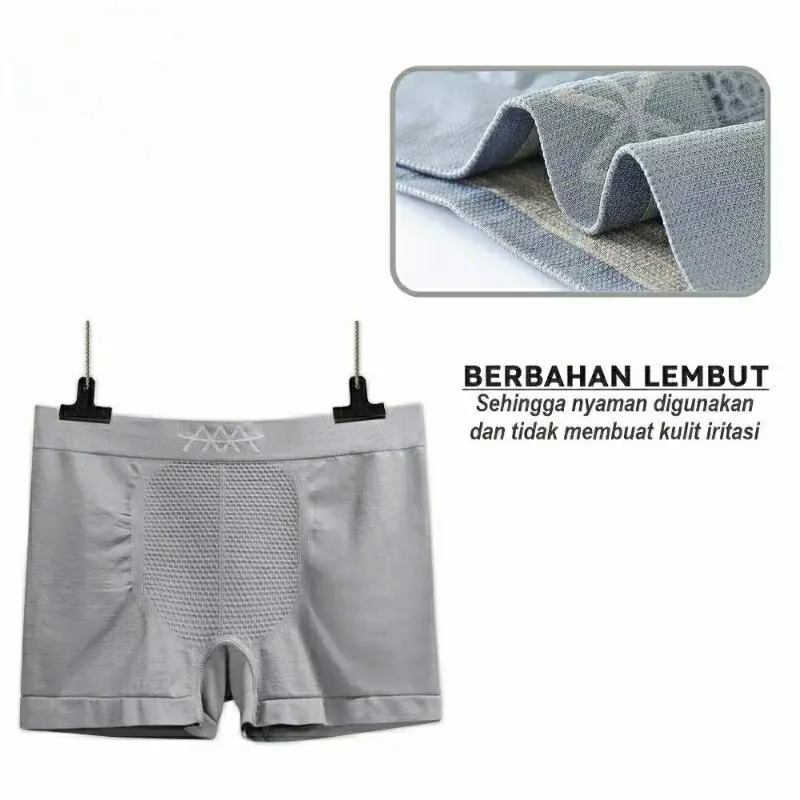 Celana Dalam Pria Boxer 5D Magnetic Therapy Kesehatan 1 Box isi 3 Pcs 3