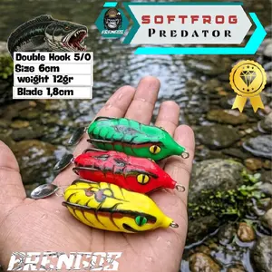 Umpan Casting Kodok Beragam Model – Soft Frog Anti Nyangkut 12gr PREDATOR