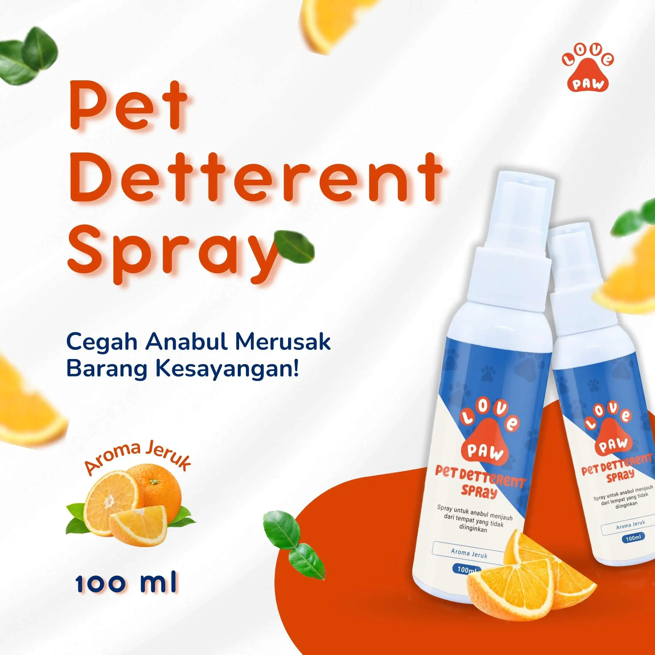 Love Paw Pet Detterent Spray 100ml pengusir Kucing