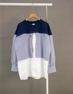 BLOUSE 668 NAVY FLEECE, YANDED DAN OXFORD KAYYASATIN COLLECTION