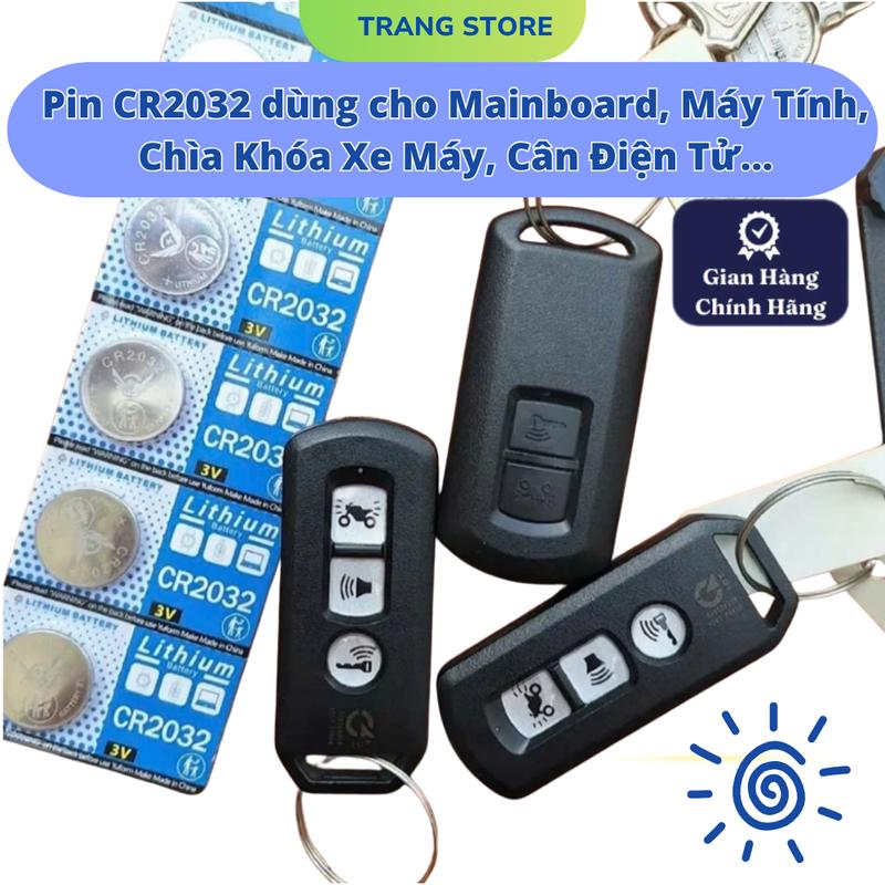 Pin CR2032 dùng cho định vị, mainboard, máy tính, chìa khóa xe máy Chìa Khóa…
