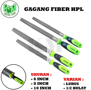 Kikir besi kikir hpl datar rata gagang fiber 6inchi 8inchi dan 10 inchi