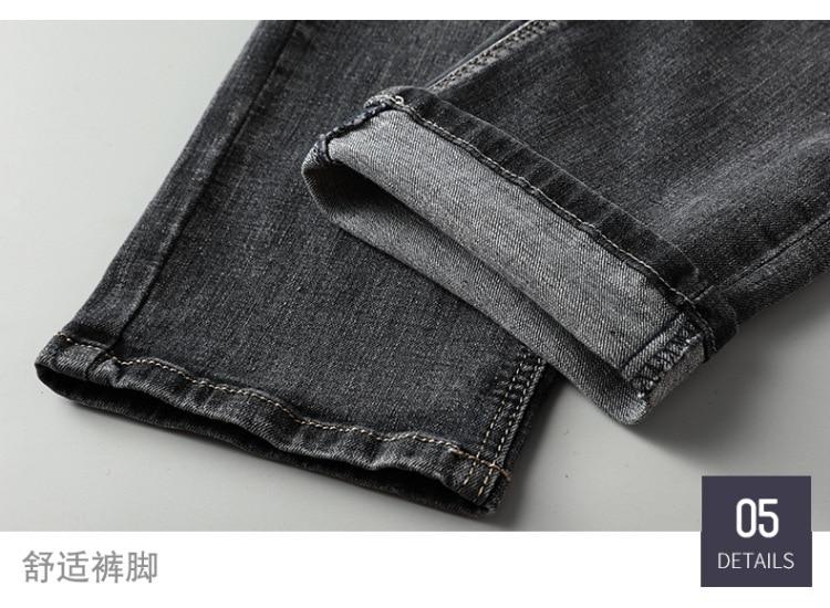 Product Introduction of Men Clothing New Pattern Recreational Vintage Nostalgia Smoky Grey Jeans Straight Cylinder Loose Street Trousers Autumn Female 18