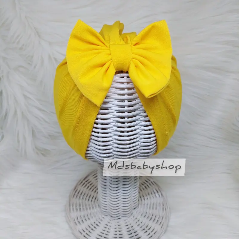 Turban Bayi Pita Kupu Kupu Busa / Ciput Bayi Newborn / Tutup Kepala Bayi / Topi Anak Perempuan 0-3 Tahun 4