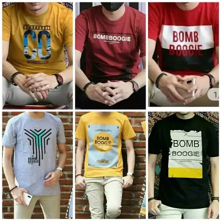 4pcs 100ribu kaos paket termurah t-shirt Bomboogie Bahan semi cotoon premium 24s cocok untuk pria wanita dewasa tersedia ukuran M.L.XL.XXL 7