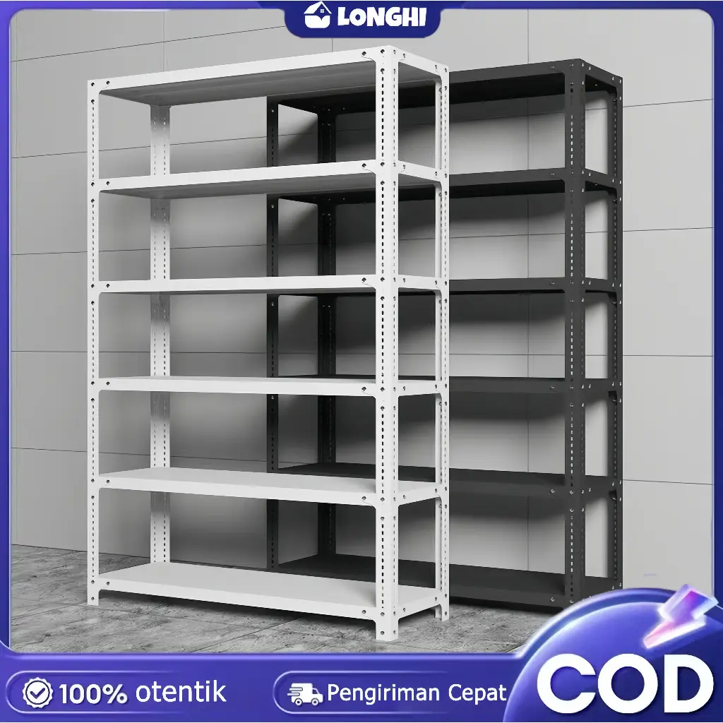 100% Besi Rak Besi Siku 5/6 Susun Rak Gudang Rak Serbaguna Rak Supermarket Rak Dapur