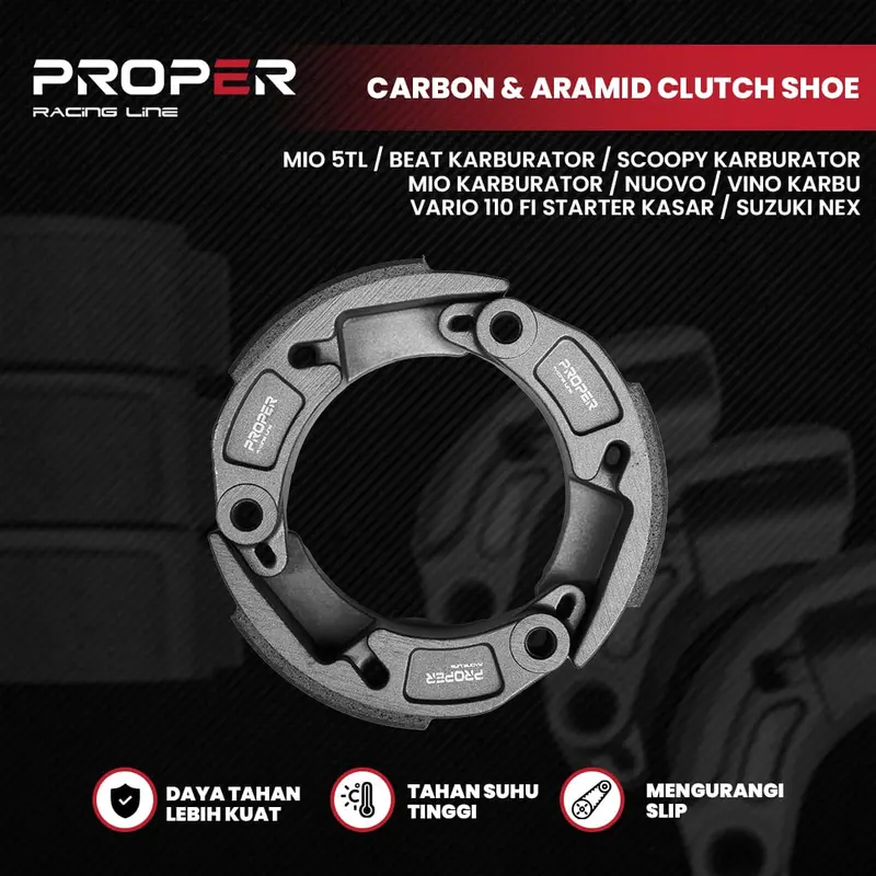 KAMPAS GANDA CARBON ARAMID MIO 5TL SPORTY SMILE FINO CARBU PROPER RACING LINE 1