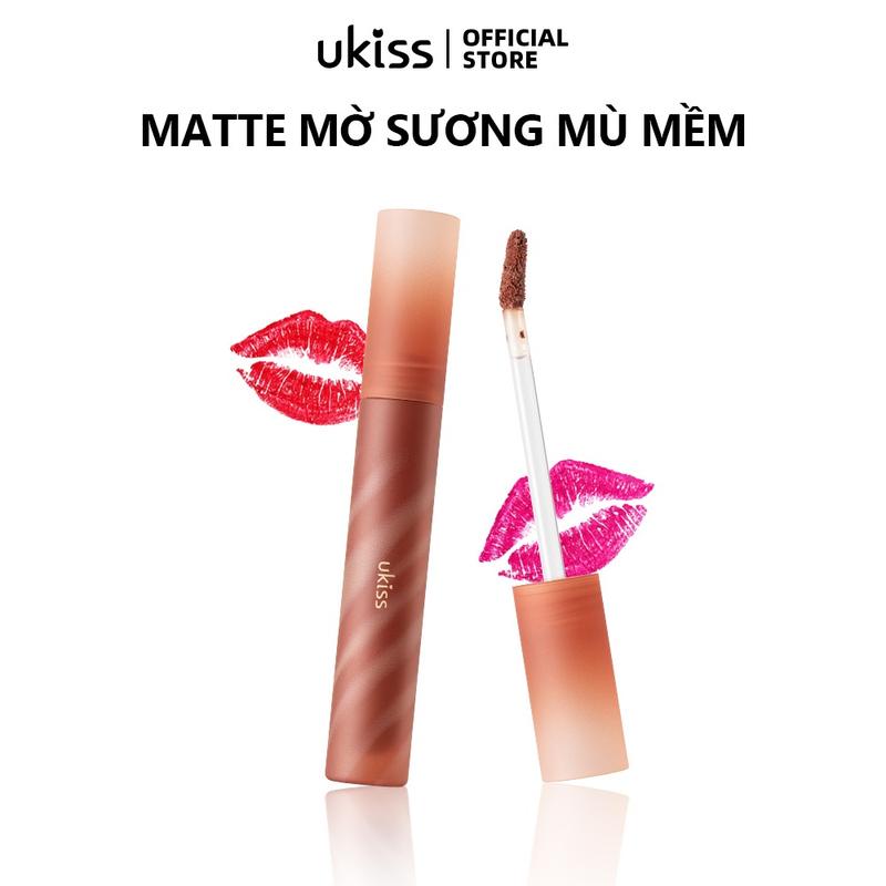 UKISS Son Bóng Nhung Mờ 2.8g Mượt Mà Và Mềm Mại Cảm Giác Sương Mù Không Dính Cho Mùa Thu Và Mùa Đông Nữ Trang Điểm Son Môi Mỹ Phẩm Son Kem Cosmetic