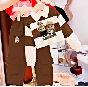 Setelan Anak Kartun Terbaru untuk Perempuan 2-12 Tahun - Motif Labu-Labu - Pakaian Parsel