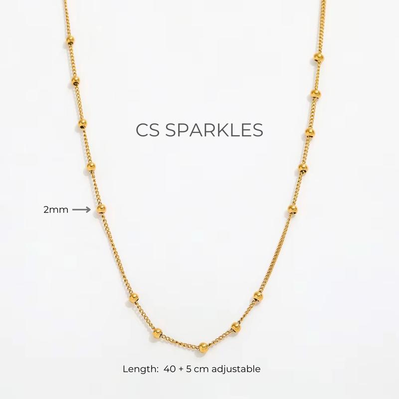 Beaded Choker, 18K Gold Plated – Dainty, Waterproof & Tarnish-Free Jewellery 1