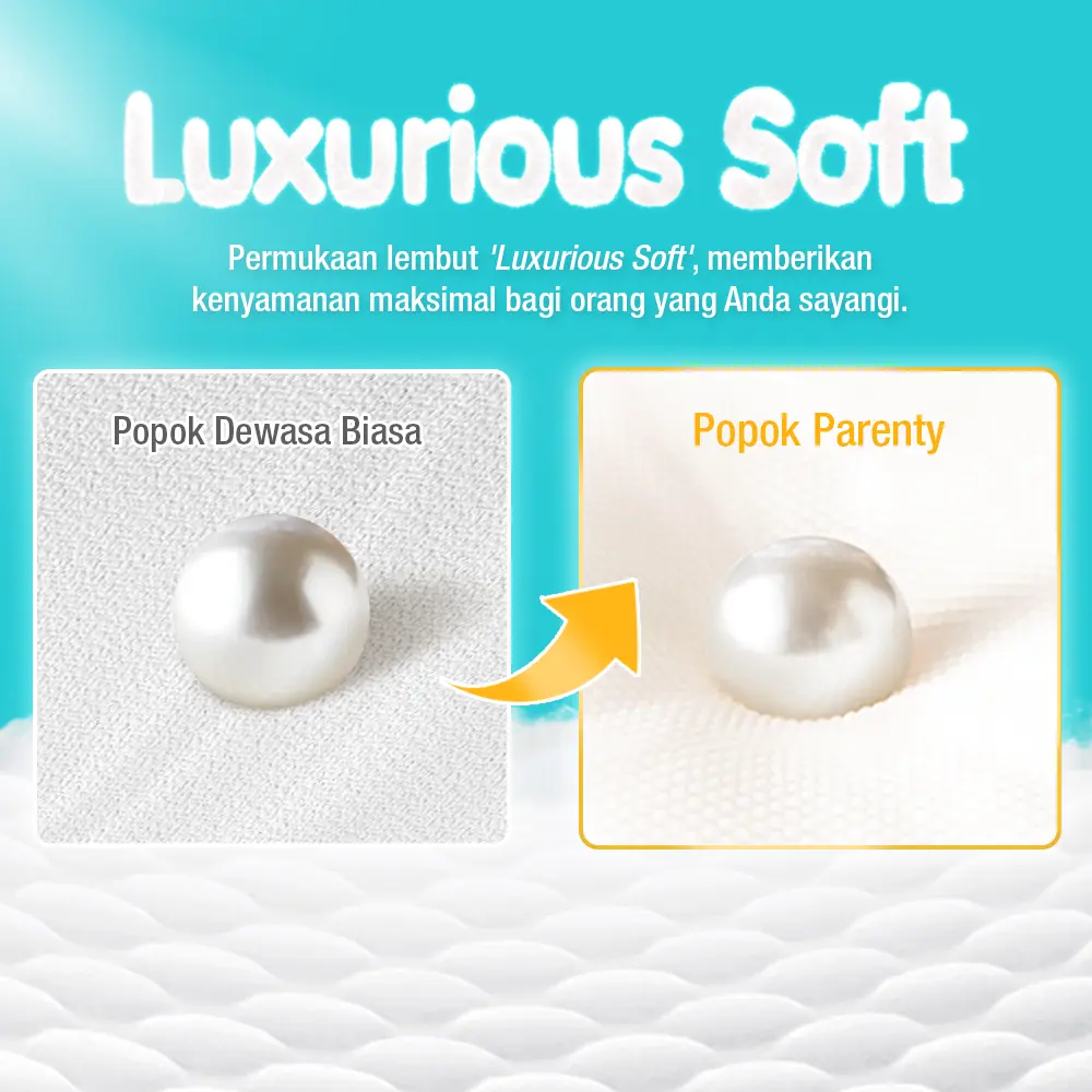 [1 PACK] PARENTY Adult Tape Soft Diapers Size M8/L7/XL6 - Kemasan Baru Popok Perekat Dewasa Lembut Menyerap Cepat Popok orangtua celana dewasa Popok Celana popok dewasa