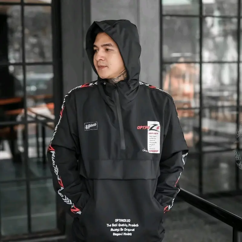 Jaket Cagoule Pria Distro Optimize - Jacket Parasut Waterproof Unisex Pria Wanita Nyaman Keren 3