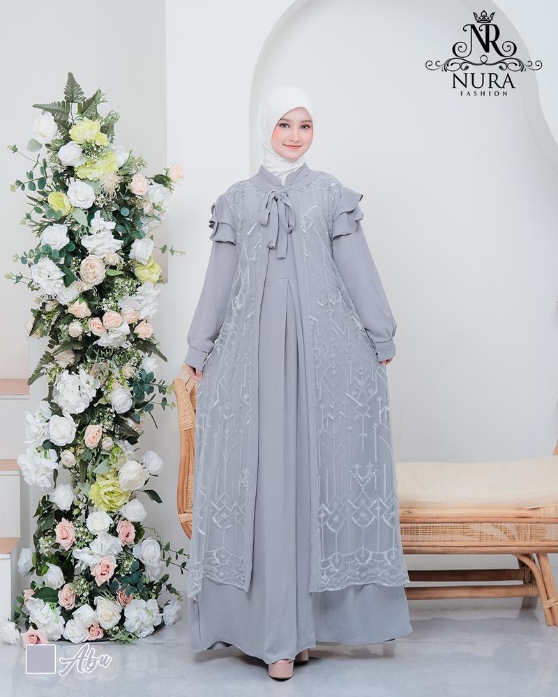 Product Introduction of Gamis Brukat Kondangan Terbaru 2025 | Crinkle Premium | Busui | Gaun Pesta elegan Brokat Cantik 18