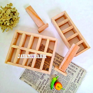 Cetakan lemper kayu persegi panjang / ukuran sedang 5 kotak dan 10 kotak Alat Kitchenware