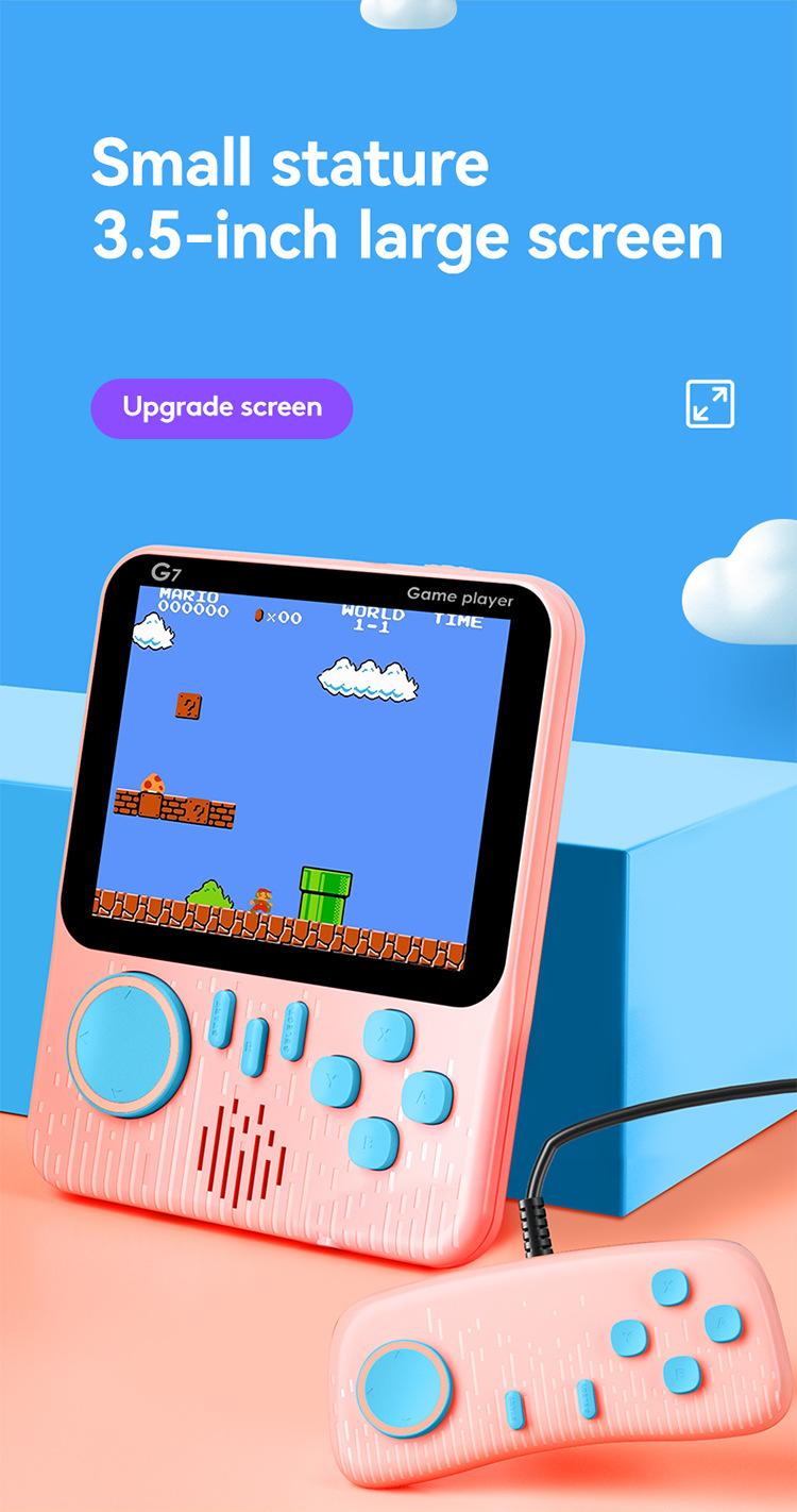Konsol permainan komputer tangan ultra-tipis G7 konsol permainan portabel retro 666-in-1 warna-definisi tinggi mesin kartu permainan FC
