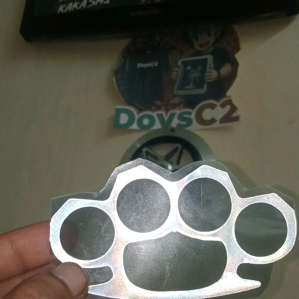 Sablon setrika Reflektif silver menyala Knucle siap press DoysC2