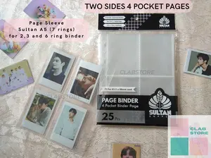 Sultan Page Sleeve A5 4P Two Sides Ring Binder Album for Pokemon, TCG, MTG, Kpop, Photocard and Sports Card