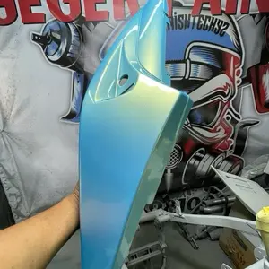 Cat PU Sky blue effec biru langit effec gold kemasan 100ml Paint