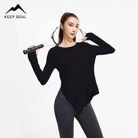 Gambar KEEP GOAL Baju Olahraga Wanita Lengan Panjang Kaos Running Yoga Jumbo Sport Bahan Ramah Kulit Nyaman Anti-Kerut Tahan Aus Cepat Kering Size S-2XL - Abu-Abu, S(BB:40-47KG) dari SAFA Online Shop Indonesia Kab. Tangerang 1 Tokopedia