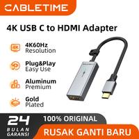 Gambar CABLETIME USB C to HDMI Female 4K 60Hz Adapter HUB Converter USB-C - CP10B dari CABLETIME Jakarta Kota Administrasi Jakarta Barat 3 Tokopedia