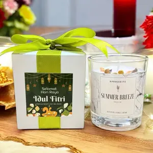 Hampers Idul Fitri Lilin Aromaterapi - Souvenir Lebaran Reed Diffuser - Kado Ramadhan Ramadan  Unik - Gift Eid Mubarak Scented Candle