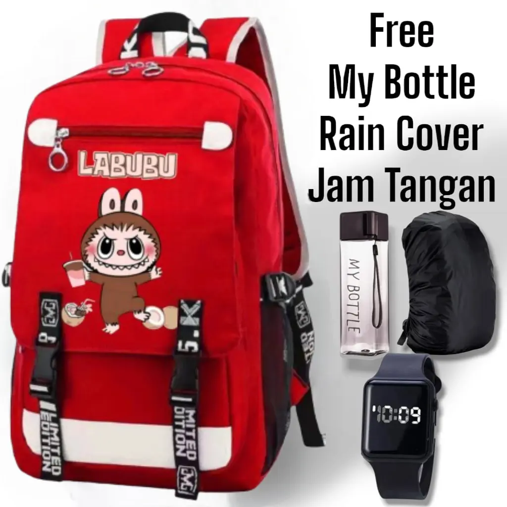 TAS RANSEL SEKOLAH ANAK LAKI LAKI PEREMPUAN LABUBU FASHION TERBARU TAS ANAK SEKOLAH TAS SEKOLAH ANAK SD TK KEKINIAN