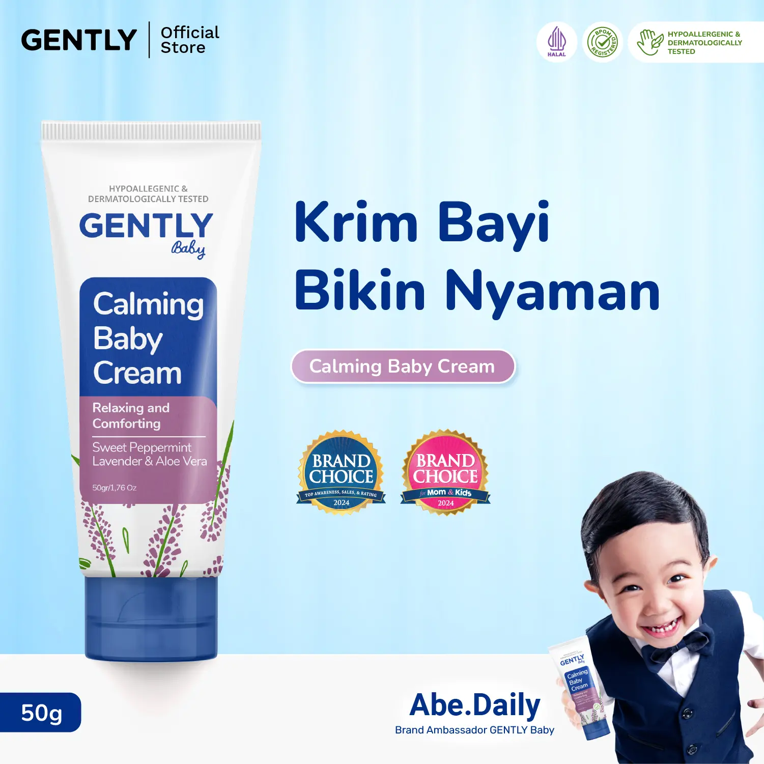 Calming Baby Cream 50 g - Perlengkapan Bayi Newborn - Tidur Nyenyak - Nyaman untuk si Kecil