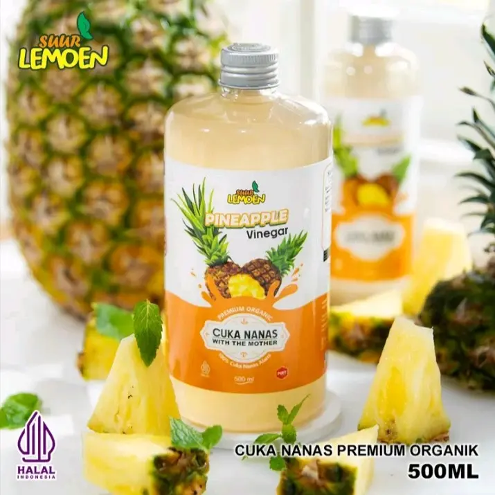 SUUR LEMOEN - Pineapple Vinegar 500ml - Sari Cuka Nanas Asli With The Mother