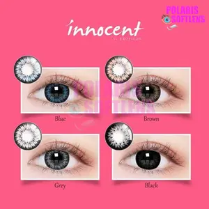 Softlens INNOCENT By Exoticon Normal & Minus (-0.50 s/d -6.00) Soflens Big Eyes Soflen 16 mm Black Brown Softlens INNOCENT By Exoticon Normal & Minus (-0.50 s/d -6.00) Soflens Big Eyes Soflen 16 mm Black Brown