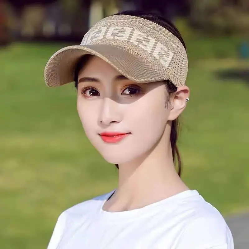 HM Topi Senam Wanita Zumba Topi Knit Visor Sport Baseball Rajut Katun BISA COD