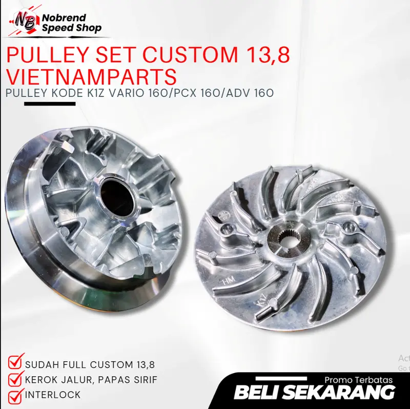 PAKET UPGRADE RUMAH ROLLER VARIO 125 150 RUMAH ROLLER KZR BEAT RUMAH ROLLER BUBUT 13,8 RUMAH KIPAS PULLEY RUMAH ROLLER KITACO 3