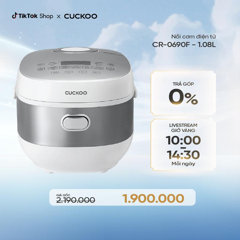 Nồi cơm điện tử Cuckoo 1.08L CR-0690F - Bảo hành 2 năm