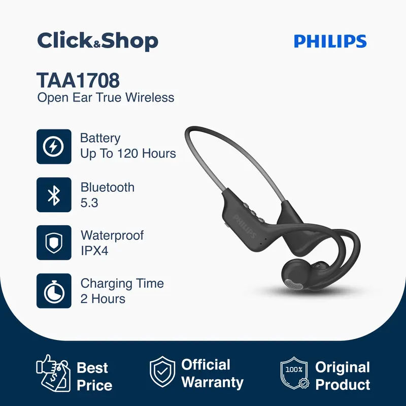 Price Sport Bluetooth Earpiece Philips TAA1708 Open Wireless