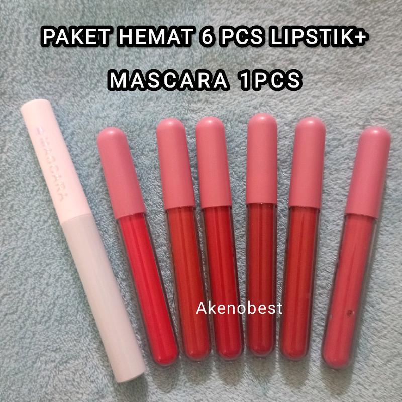 PROMO PAKET HEMAT 7 PCS ( 6 LIPSTIK+MASCARA) 0