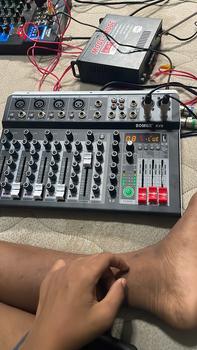 Product Review of BOMGE 4/6 Channel Audio Interface Sound Board Mixing Console 16-Bit 99DSP DJ Mixer Audio Reverb Effect +48V Phantom Bluetooth Studio Audio Mixer For Karaoke Studio Streaming from 𝓓**🦖 0