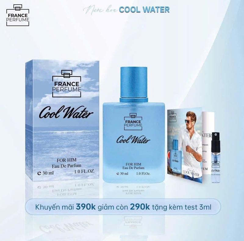 Mua 1 Được 3 Nước Hoa cool water 30ml ngọt mát sang trọng ( Tặng 1 chai 3ml+ Túi đựng sang chảnh) Cosmetic Perfume Xịt Thơm