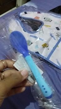 Product Review of BAMBINO alat makan bayi mpasi Sendok temperature change color dan garpu makan bayi Merah from s**i s**e 1