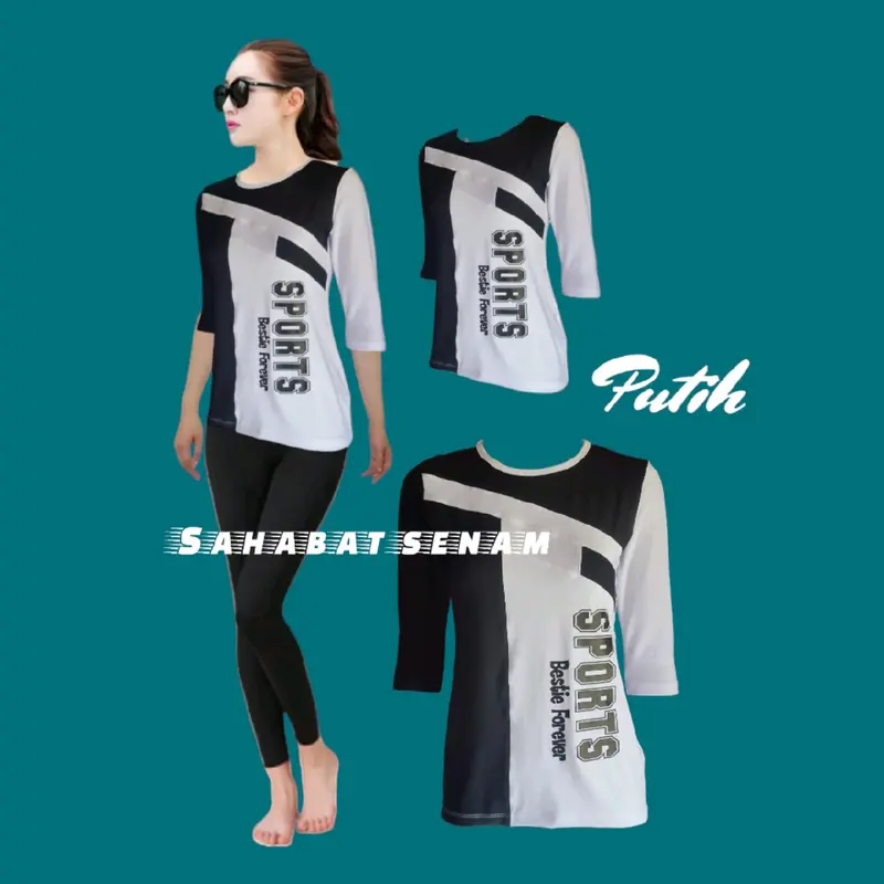 PROMO Gratis ongkir Baju kaos atasan senam bahan melar lembut dan elastis Sport 8