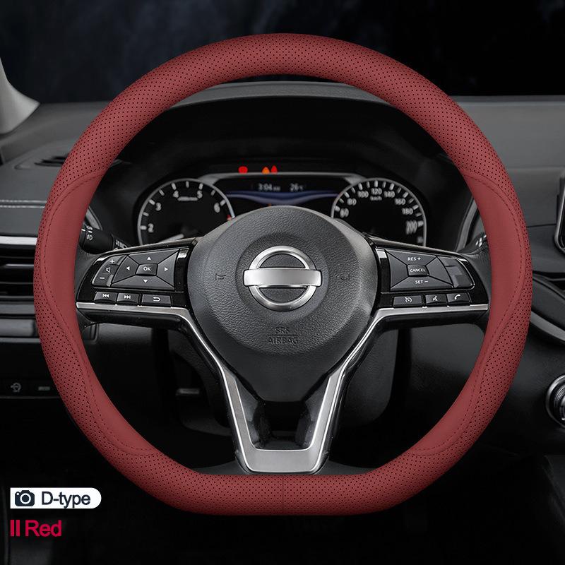 Product Introduction of Car Steering Wheel Cover Wrap for Nissan X-TRAIL Rouge Qashqai 2010-2019 2020 2021 2022 2023 2024 D O Type Braid On Steering-Wheel 11