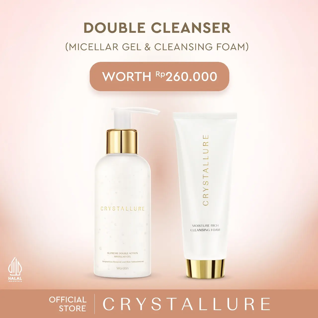 Crystallure Double Cleanser (2 pembersih anti-aging untuk double cleansing) Cleansing Facial