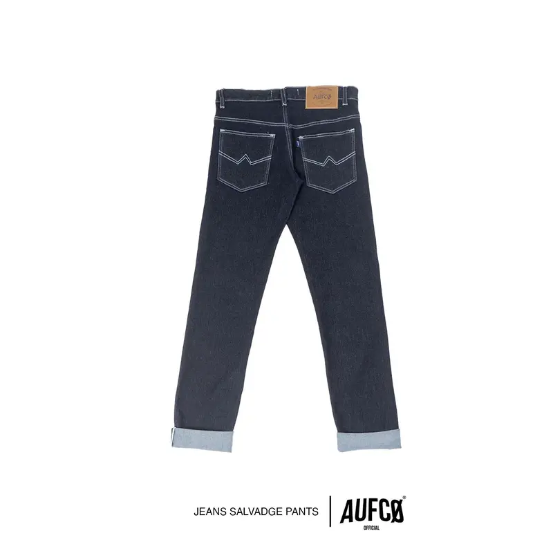 AUFCO |  LONG PANTS | JEANS | DENIM | SLIM STRAIGHT | SALVADGE | BLUE GARMENT 6