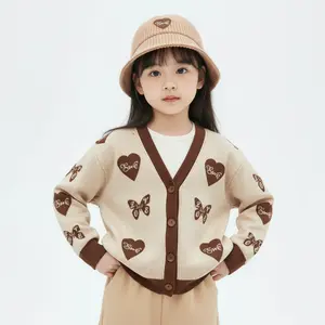 Cardigan Swe Buterly Anak Perempuan Cantik & Aesthetic Bahan Cotton Babyterry Nyaman Usia 3-12 Tahun Cocok untuk Sekolah CRD-MDL