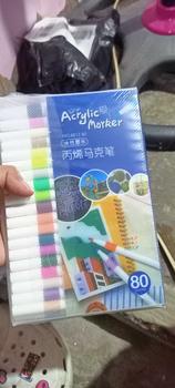 Product Review of 80/96 Colors Acrylic Marker Pen Set Highlighter Painting Pen Glass Ceramics DIY Crafts Art Supplies from j**i 1