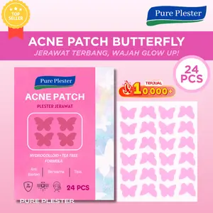 ￼Acne Patch Butterfly Pink / Plester Jerawat Kupu Kupu 24 Patch - Hydrocolloid Formula