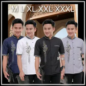 Grosir Baju Koko Pria Jumbo Dewasa Lengan Pendek Seragam Terbaru Size M L XL XXL XXXL