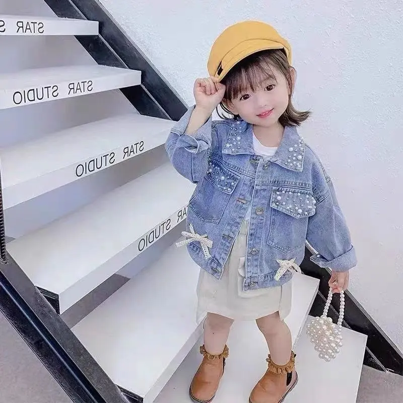 JAKET JEANS ANAK - JAKET KEKINIAN ANAK CEWEK OUTER JEANS CROP ANAK PEREMPUAN JAKET ANAK REMAJA TANGGUNG 2