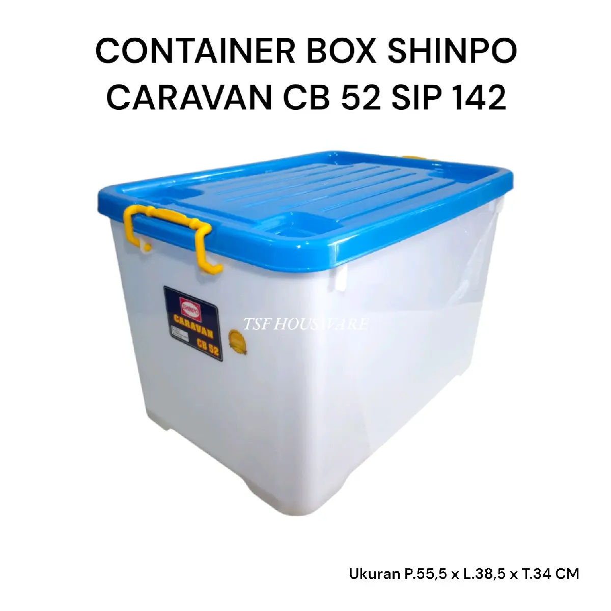 TSF Shinpo Cb 52 Container Box Caravan Sip 142 Pp Copolymer Bpa Free Food Contact Safe Pp 5 Bahan Plastik Tebal Kuat Kokoh Berkualitas Terbaik Produk Original Murah Grosir Cod